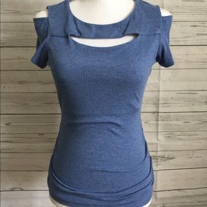 Candies M cold shoulder top Blue